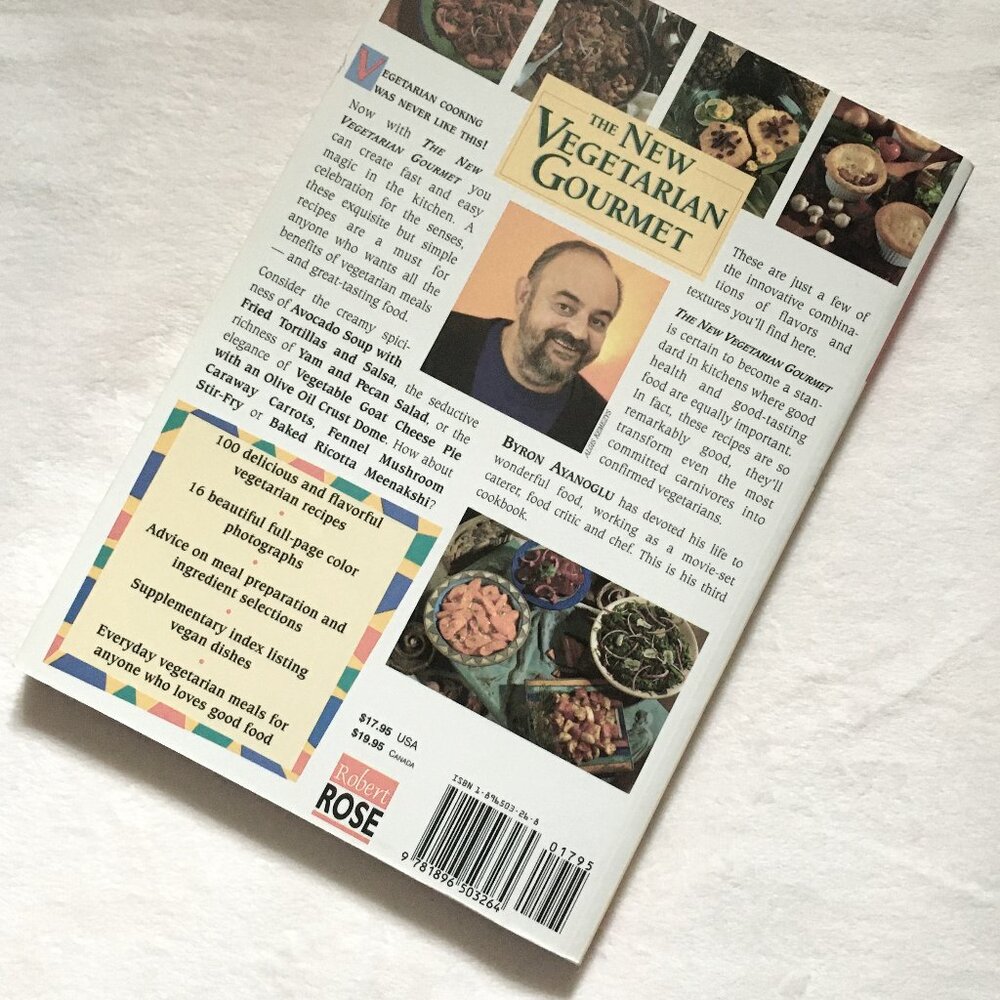 'The New Vegetarian Gourmet' Byron Ayanoglu 90s Vintage Cookbook - Picture 3 of 5